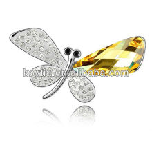Broches en cristal de l&#39;aile papillon 2016 bijoux personnalisés artificiels Broches plaqué rhodium